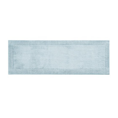 Tapis de bain réversible 100% coton touffeté 3000 g / m² bleu (1 tapis de bain)