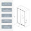Porte de douche en verre 32-36 "x H 72" Piovt-111837145