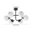 6 - Light Matte Black Chandelier Pendant