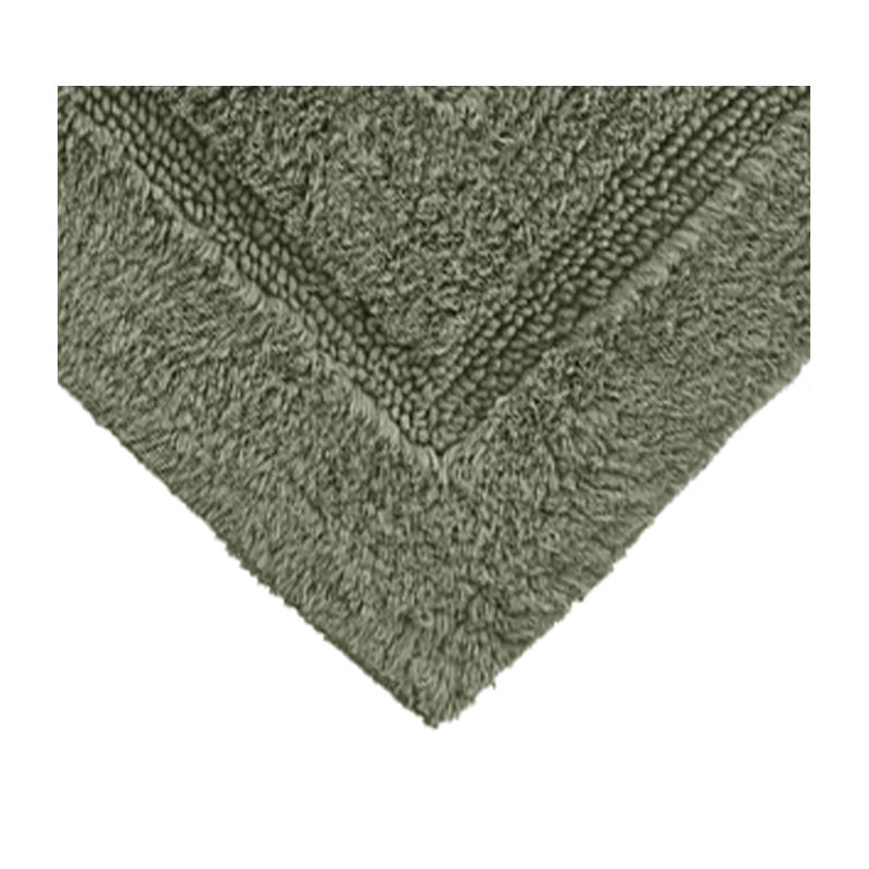 Apolonia Cotton Non-Slip Bath Rug, Moss, 24" H x 40" W