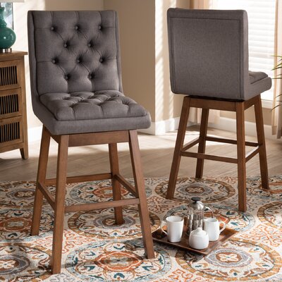 Turek Swivel Solid Wood 31"" Bar Stool -  Corrigan StudioÂ®, 309984992FFB46949844CA04808C3FC2