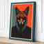 Fox-Headed Figure Modern - Wrapped Canvas-379790221-379790224