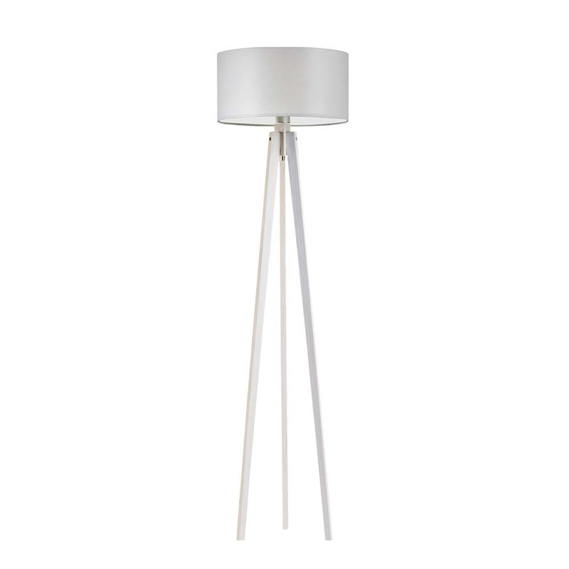 Mirada 149cm Tripod Floor Lamp, Silver/White Inside, White