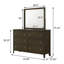 Commode 6 tiroirs et miroir cacao foncé