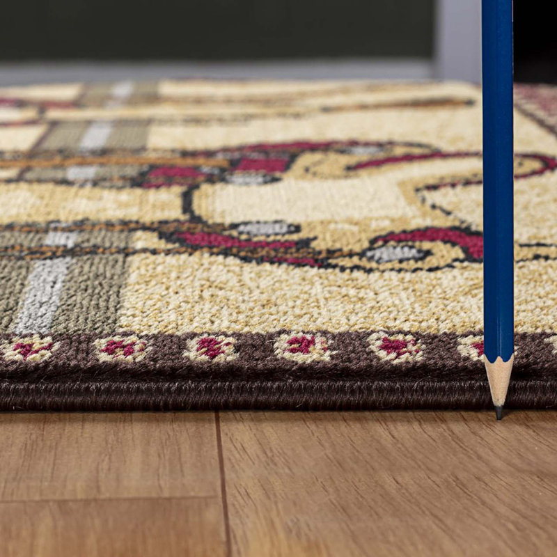 Southwest Area Rug, "Iconic Symbols Of The West" Patterned Area Rug, Accent Rug, Rectangle 7'10" x 10'3"
