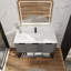 Meuble-lavabo autoportant 48 po avec lavabo en résine-568511067