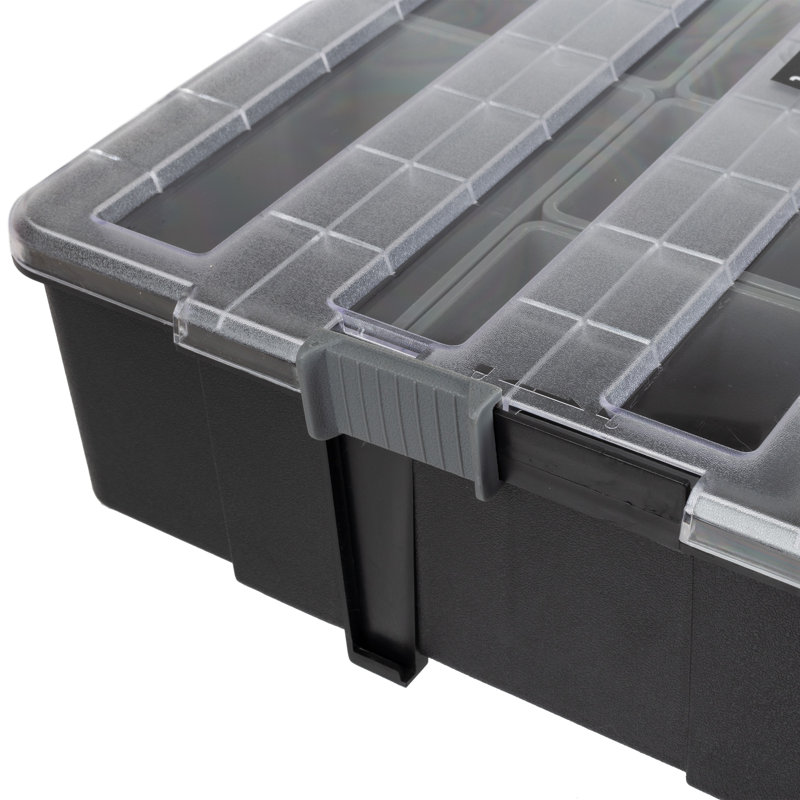 Stalwart Tool Box Organizer - Portable Parts Organizer with Customizable Compartments for Hardware