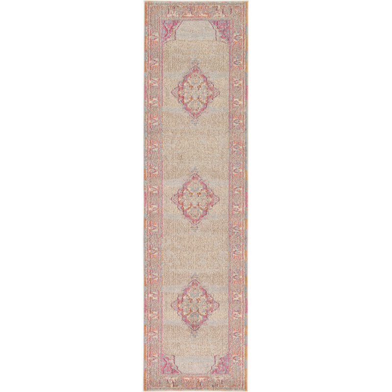 Washable Oriental Indoor Rug, Runner 2'7" x 10'