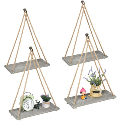 Amberjack 4 Piece Triangle Floating Shelf