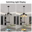 Luminaire suspendu industriel réglable 6 lumières avec verre transparent-1090905073-1090905039