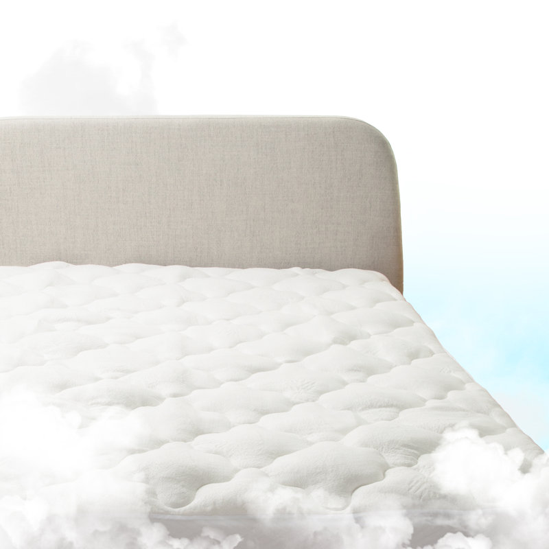 Protège-matelas ajusté en rayonne hypoallergénique Grindstaff, Grand
