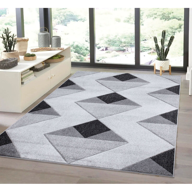 Geometric Indoor / Outdoor Area Rug, Rectangle 80 x 150cm