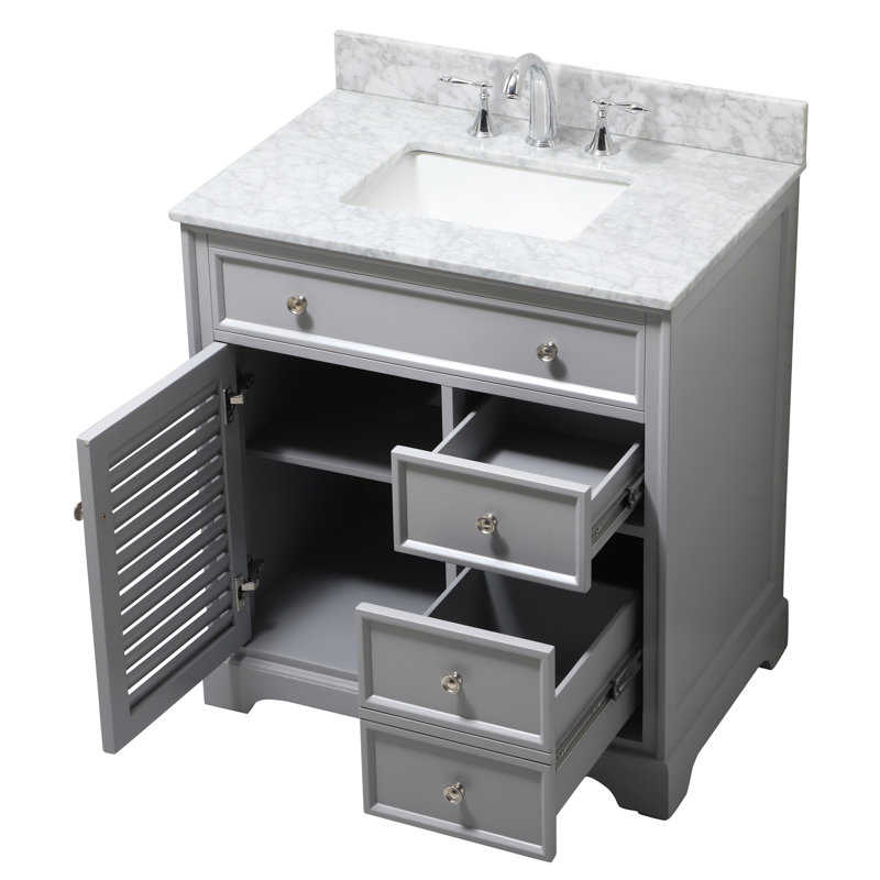 Ensemble de meuble-lavabo simple 32 po Closter, Gris