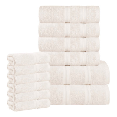  Smart Quick-Dry Zero Twist Cotton 12-Piece Towel Set