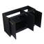 Meuble-lavabo noir 48 po avec lavabo et charnières en résine - autoportant et pièce moderne