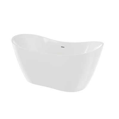 Nile 53-15/16 in. L x 28-3/8 in. W x 28-3/8 in. H Freestanding Acrylic Bathtub