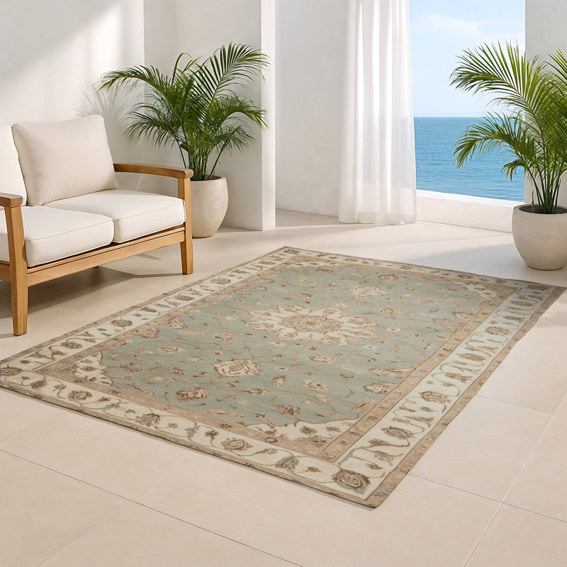 Tapis gris d'intérieur et d'extérieur Tabriz, Rectangulaire 8 pi x 10 pi