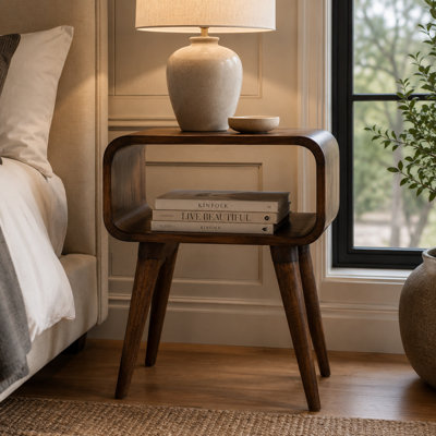 Langdon 45cm W Solid Wood Bedside Table