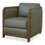 Fauteuil club en cuir véritable de 29 po de large CC CAL117