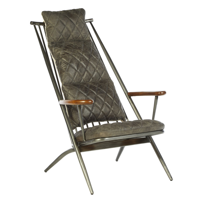 Orono Leather Accent Chair, Black
