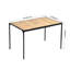 Table de salle à manger de style industriel avec pieds en métal, plateau de table rectangulaire en grain de bois, cuisine moderne et table de salle à manger-1653897439