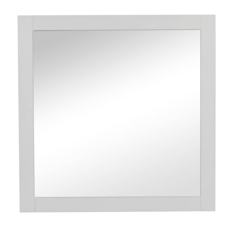Miroir mural Lenelle, Blanc mat