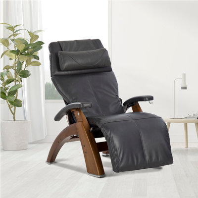 Human Touch Perfect Chair PC420 Classic Manual Plus Zero Gravity Recliner Comfort Upholstery Package Dark Walnut Base