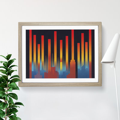 Joyous Abstract City Skyline - Framed Print