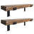 Dellaney 2 Piece Poplar Solid Wood Bracket Shelf-1835557072