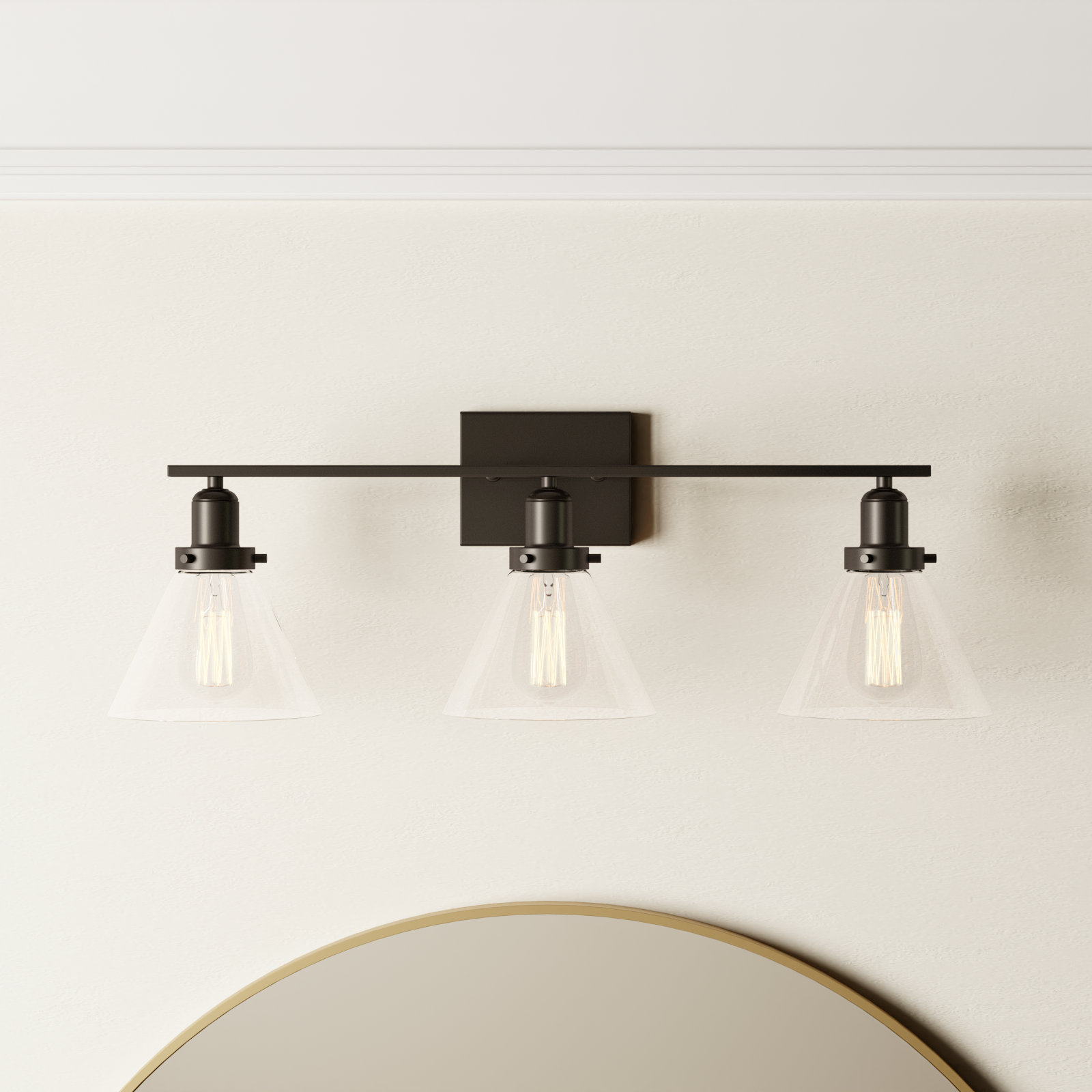 Catalina 3-Light Dimmable Bath Sconce, English Bronze