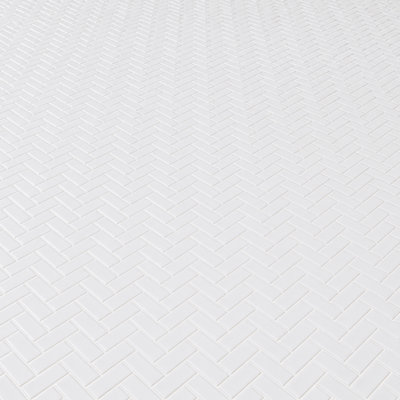 Mosaïques Tuxedo 1x3 à chevrons blancs
