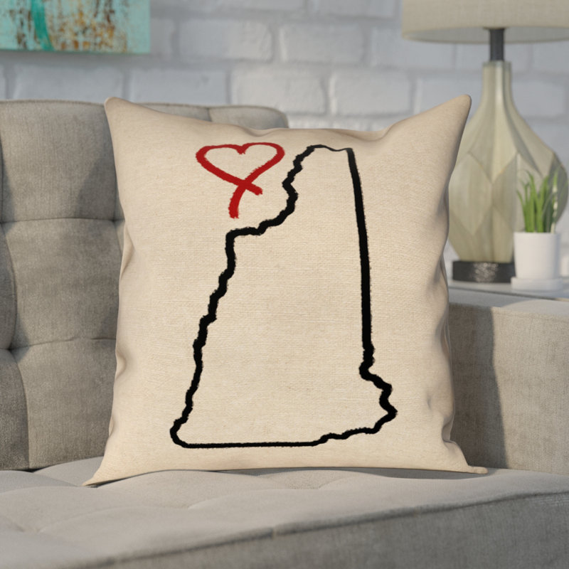 Insert de coussin décoratif intérieur / extérieur Katelyn Smith, 28 po x 28 po, New Hampshire