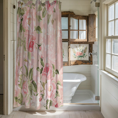 Faded Rose Backgrounds - 1 Piece Standard Shower Curtain