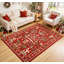 Tapis de Noël bohème vintage, tapis de forêt de Noël, tapis de chambre, tapis de sol rétro pour salon-2071800571-2071800574