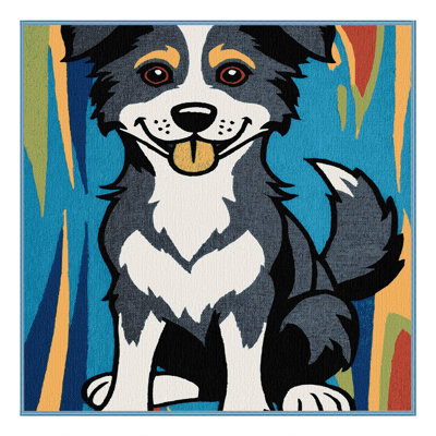 Washable Koolie Dogs Area Rug