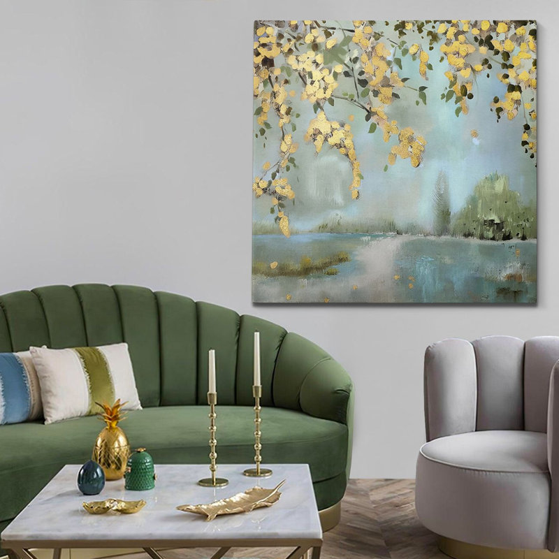 Peinture décorative sur toile, 27.6" H x 27.6" W