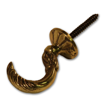 Polished Brass 2.5cm Curtain Holdback