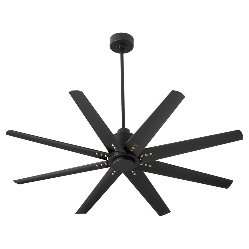 Ventilateur à huit pales 56 "FLEET - noir et noir, Noir