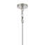 Lustre en métal 15W x 8 Annys et abat-jour rond en verre transparent