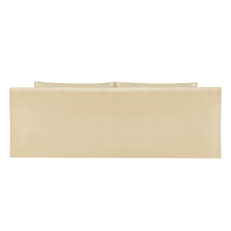 Canapé Mulberry, H 33 po x l 108 po x p 40 po, Cuir rétro huître, Ébène