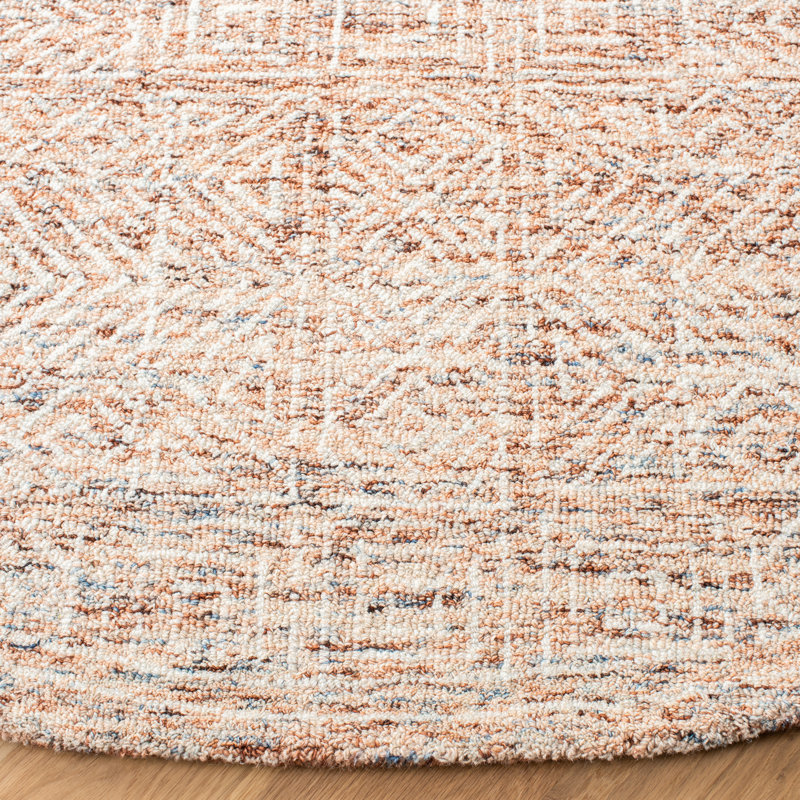 Essence Hand Tufted Wool Geometric Rug, Round 7'
