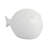 Artistic Ceramic Fish Sculpture Home Decor - Textured Figurine Decorative Object And Modern Statue For Decorations For Living Room - 10", White