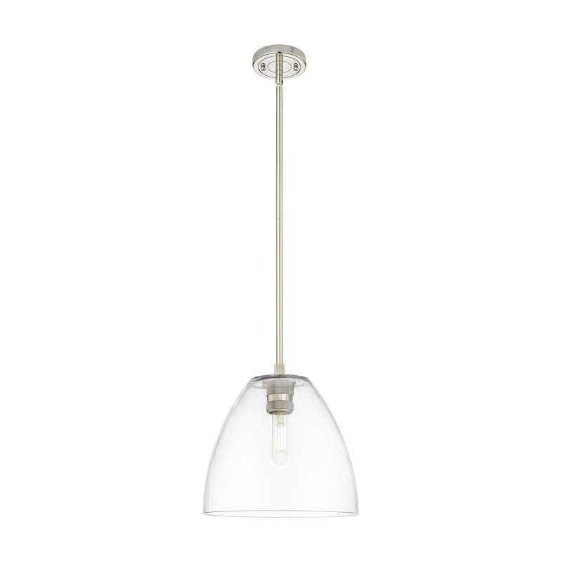 Kehlani - Luminaire suspendu 1 tige Bristol, H 38,75 po x l 9 po x P 9 po, Nickel poli