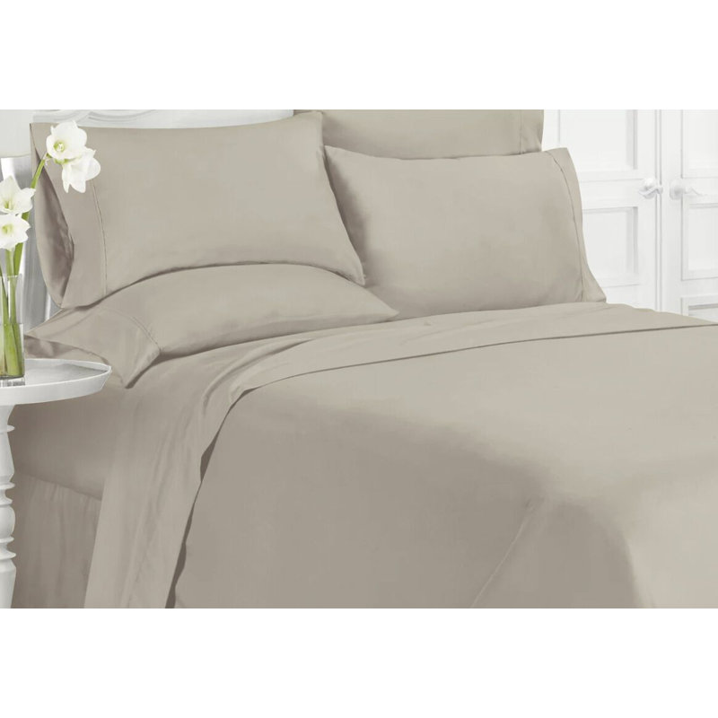 Swift Home Ultra-Soft 6-Piece Sheet Set with Extra Pillowcases - Essential 1800 Series Microfiber - Fits Mattress up to 14" Tall - Peach Fuzz, Durable, Easy Care