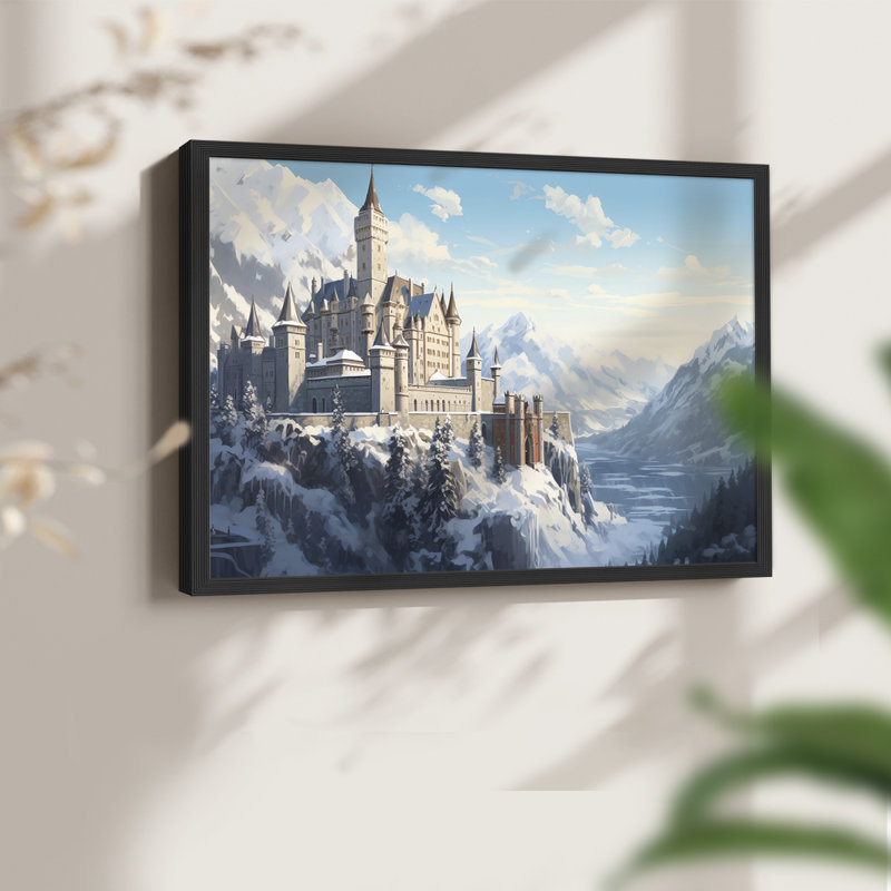 Landscape Series-CVII -Framed Print - Restickable, 11" H x 14" W, Black