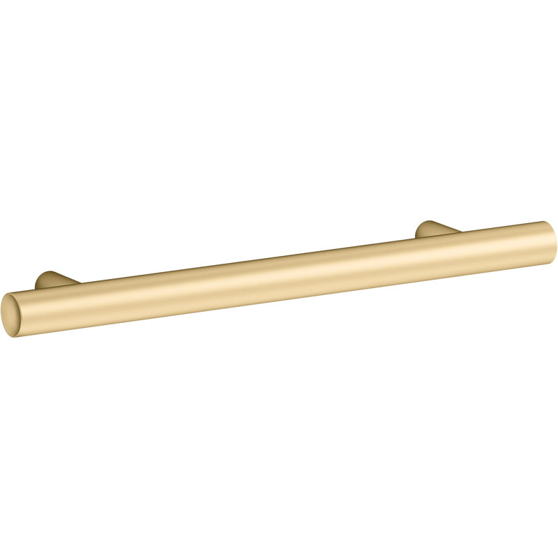Purist 5" Center to Center Bar Pull, Laiton brossé moderne éclatant, 7"