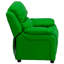 Deluxe Padded Contemporary Kids Recliner with Storage Arms-769426993