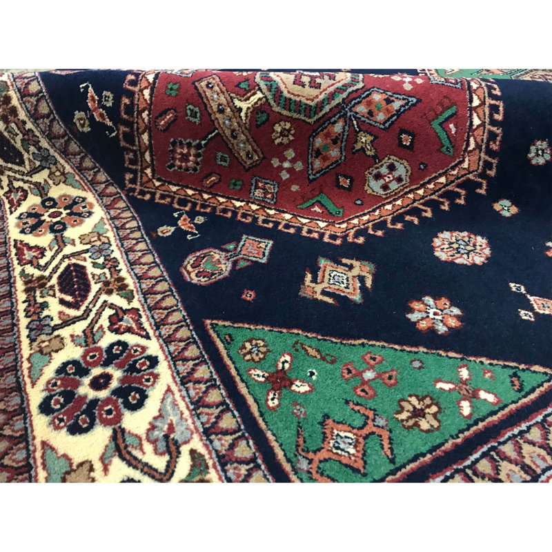 Hand-Knotted High-Quality Navy Area Rug