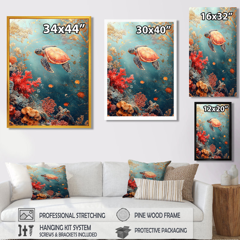 Cossandra - animaux, impressions sur toile, H 20 po x l 12 po, Reproduction encadrée sans passe-partout, Doré