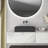 Modern Concrete Vessel Rectangular Bathroom Sink with Patterns
